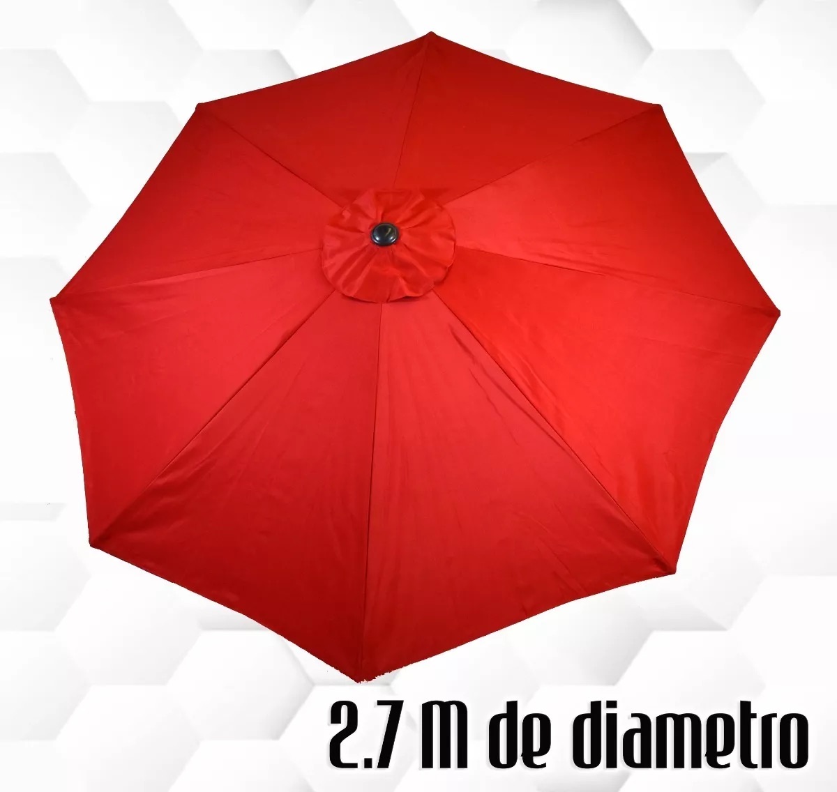 Miniatura 4 de Sombrilla Sol 2.7 Manivela Playa Rojo